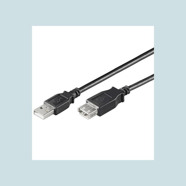 USB 2.0  Forl�nger Kabel, 5 Meter