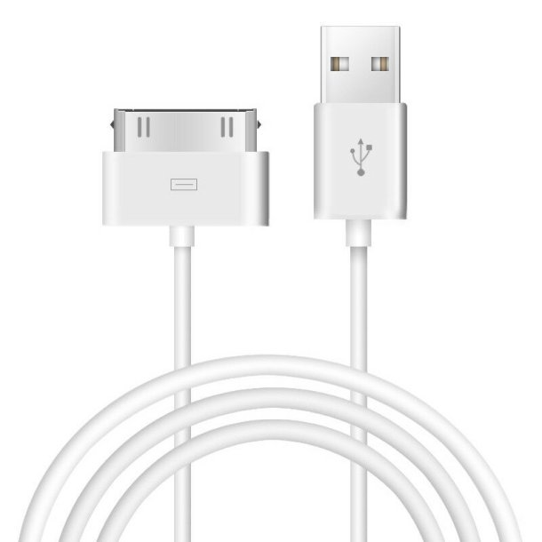 USB A Hun til Apple, 1 Meter, Hvid