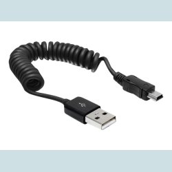USB A Han til Mini, Flex 0.6 meter
