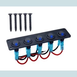 El Panel 12/24V  5 kontakter med lys